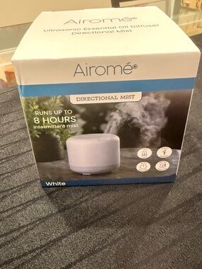 Airome White Ultrasonic Essential Oil Diffuser with Directional Mist